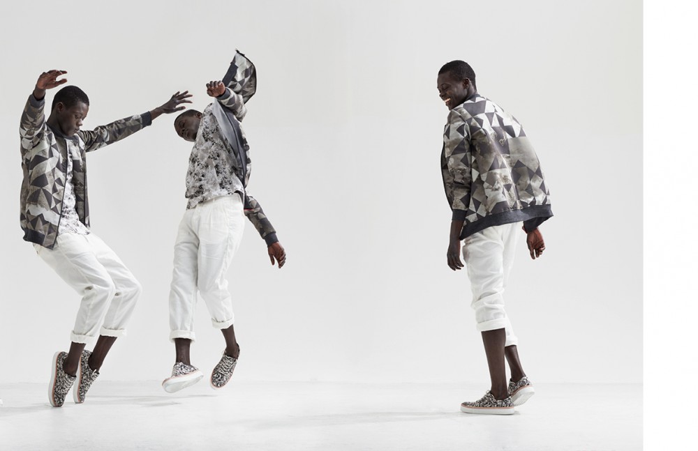 Bomber Jacket / LAU Cotton Shirt & Shoes / WHYRED White Chino / CLOSED