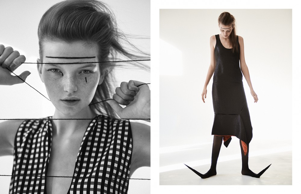Dress / Preen by Thornton Bregazzi Opposite Dress / Prabal Gurung Tights / Heist