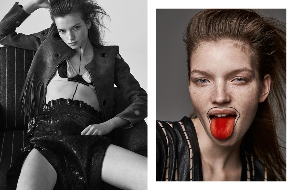 Jacket / Bally Bra / L’ Agent by Agent Provocateur Skirt / Sonia Rykiel Opposite Dress / Jitrois