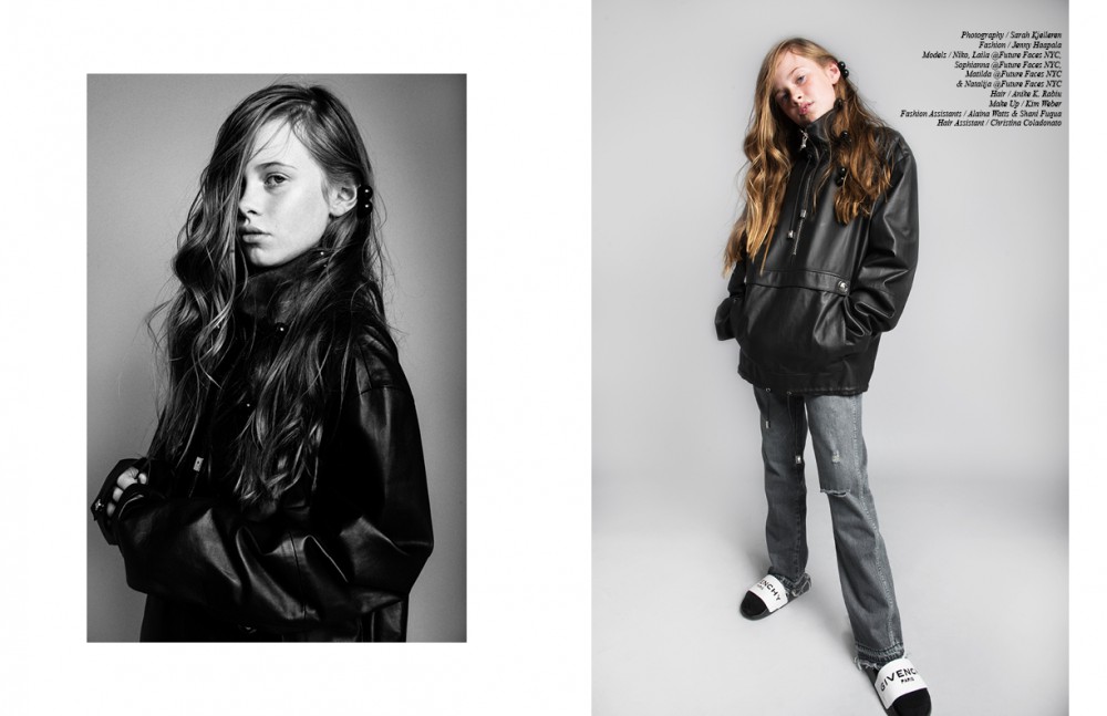 Jacket / Versus Denim Opposite Leather Jacket / Versus Denim Jeans / AMO DENIM Black Socks / COS Slip-Ons / Givenchy
