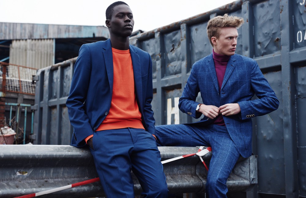 Alpha Dia @ Modelwerk wears Suit / BOSS Jumper / BOSS Orange Opposite Phillip Wörtmann @ Modelwerk wears Suit / Herr von Eden Turtleneck / Benetton