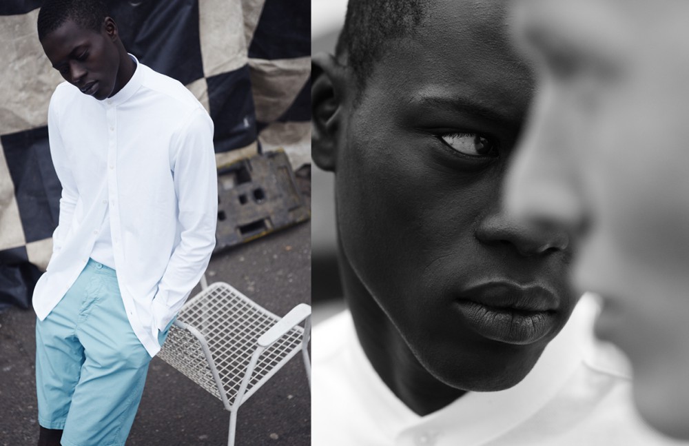 Alpha Dia @ Modelwerk wears Shirt / Scotch & Soda T-Shirt / Calvin Klein Shorts / DRYKORN