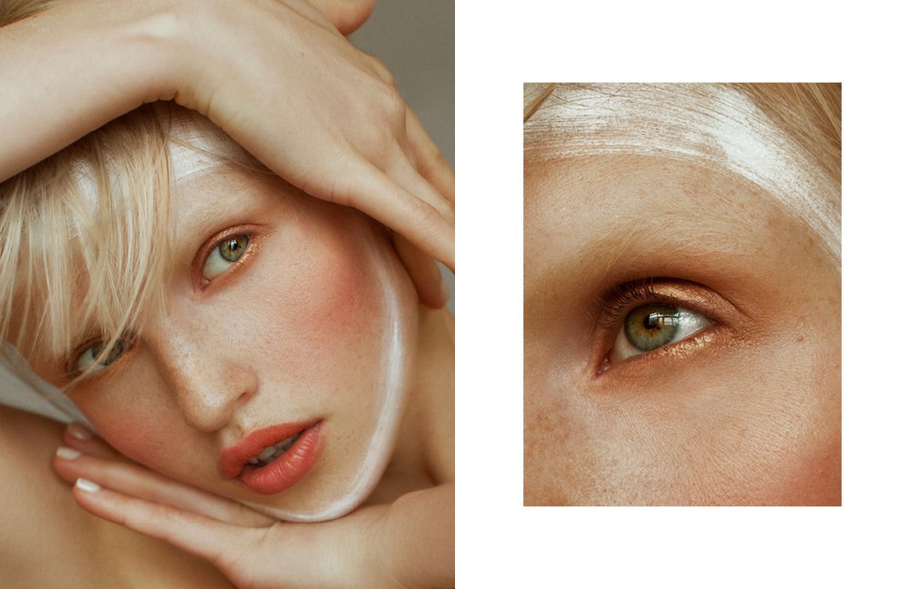 Kevyn Aucoin Face / The Sensual Fluid Foundation Cheeks / The Creamy Glow in “Tansoleil - Apricot” Eyes / Eyeshadow Duo in #212 & #204 Lips / The Expert Lip Color in “Falon - Baby Pink”
