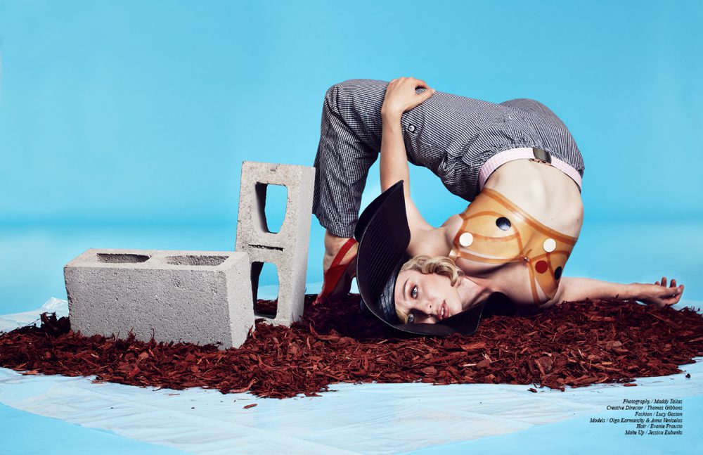 Hat / J.W. Anderson Shoes / Maryam Nassir Zadeh Top / TABLEAUX VIVANTS Bottoms & Belt / Stylist’s Own