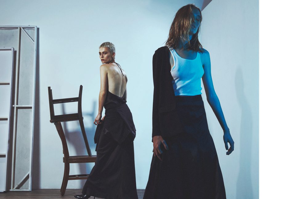 Alex wears Dress / Vintage Nyle Osten London Trousers / Ralph Lauren Emma wears Tank / Stylist’s Own Top / Vince Skirt / Ralph Lauren