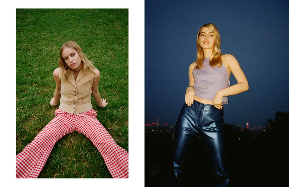 Abby wears Top & Trousers / Beyond Retro Opposite Sydney wears All Clothing / Stylist’s Own