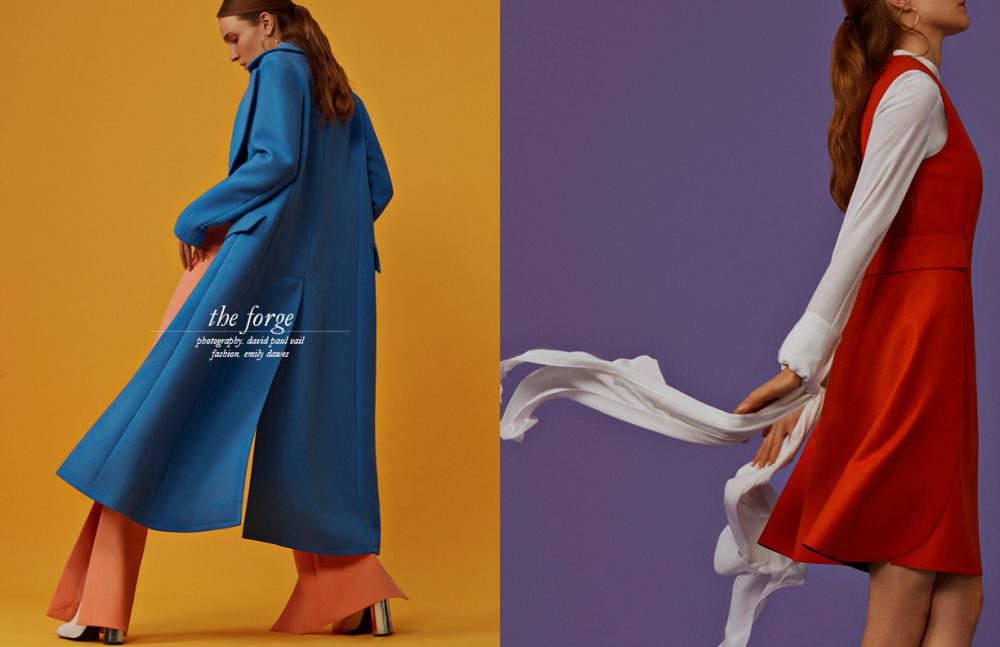 Coat / Marni Trousers / Solace Boots / SENSO Earrings / Dinny Hall Opposite Shirt / Dion Lee Dress / Sportmax Earrings / Dinny Hall