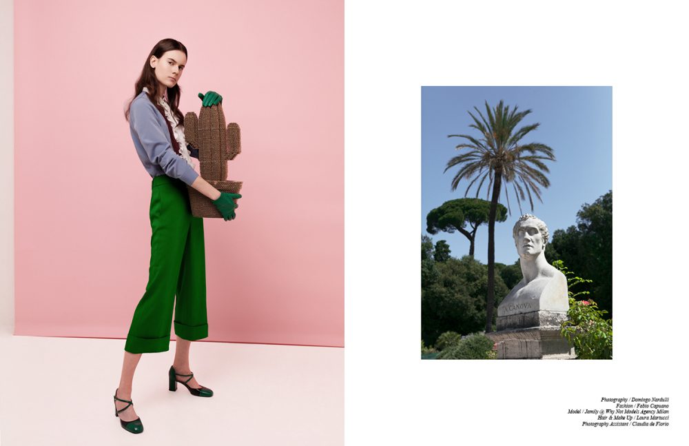 Shirt / Beatrice B Trousers / PARAKIAN PARIS Gloves & shoes / ANTEPRIMA Opposite Opera Bust of Antonio canova by Luigi Bellica - 1871