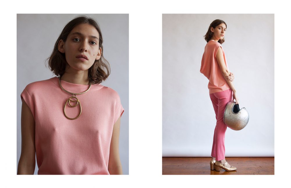 Jumper / Balenciaga  Necklace / Anndra Neen  Opposite Trousers / Gucci  Jumper / Balenciaga  Necklace / Anndra Neen  Shoes / Topshop