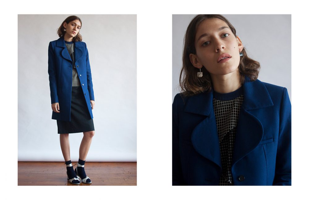 Coat & dress / Carven  Earrings / Dior Shoes & socks / Topshop 