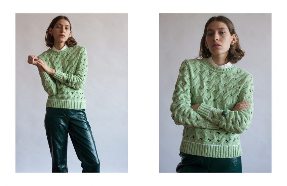 Jumper & trousers / Topshop Unique  Shirt / JESSE KAMM Bracelet / Céline Earrings / Dior