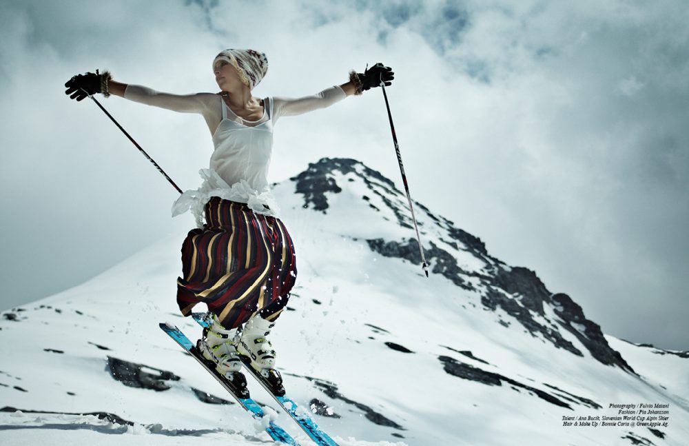 Hat / Tak.Ori Dress / Francesco Scognamiglio Jumpsuit / Emilio Cavallini Skirt / Otto D’ame Gloves / Cairn Abyss