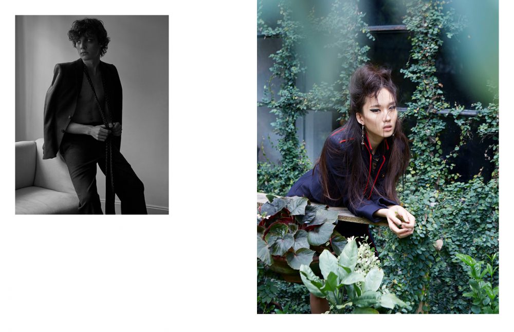 Jacket / Paul Smith Trousers / Emporio Armani Opposite  Coat / Burberry Earrings / Lanvin 
