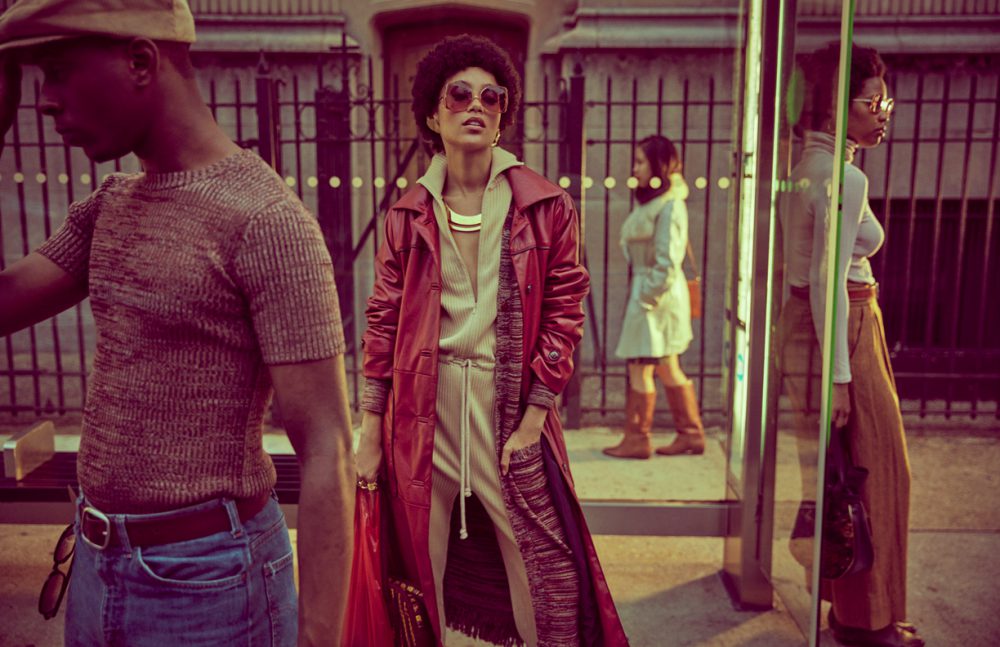 Coat / Nika Tang Cardigan / Apiece Apart Jumpsuit / baserange Bag & glasses / Stylist’s Own (vintage) Necklace / TOMTOM Earrings & rings / We Who Prey