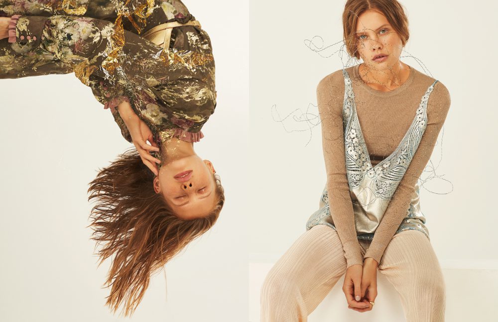 Earring / Saskia Diez Dress / Antonio Marras  Bra / Zana Bayne Opposite Jumper / Emanuel Ungaro  Top / Stella McCartney  Trousers / Christian Wijnants  Ring / EN ATTENDANT SERGE