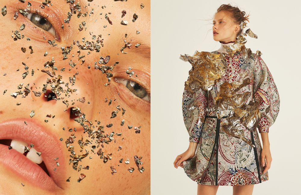 Earrings / Saskia Diez  Turtleneck Top / Fendi  Dress / Burberry Prorsum