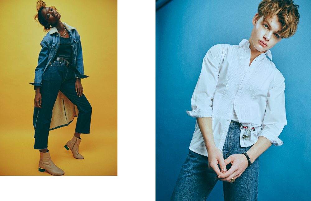 Necklace & Top / Stylist’s Own Jackets / ZARA Women Belt / Levi’s Jeans & Shoes / Topshop Design Opposite Shirt / Dolce & Gabbana Jeans / Levi’s