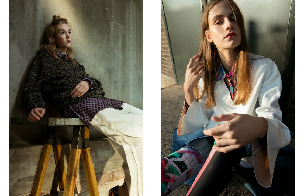 Jumper / IRO jeans Dress / Essentiel Skirt-Trousers / iNDiViDUALS Socks / FALKE Shoes / PINKO Opposite Top / & Other Stories Blouse (underneath) / Vintage Skirt / Two Legged Creatures Leggings / iNDiViDUALS