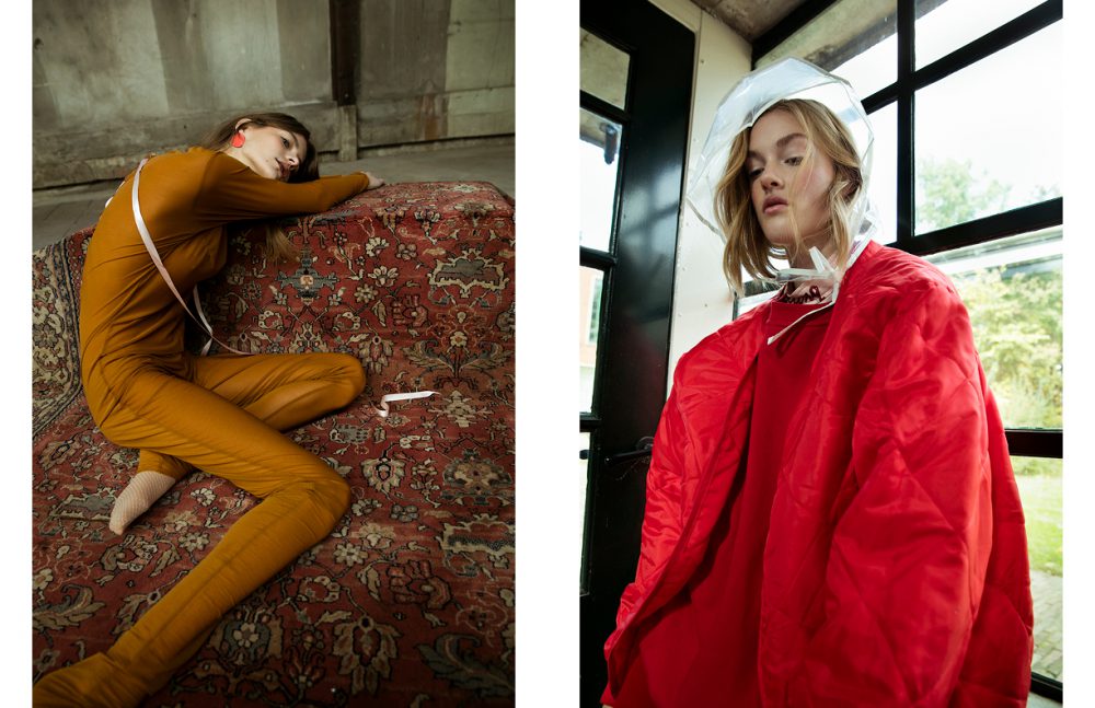 Onepiece / Two Legged Creatures Socks / Wolford Earring / & Other Stories Opposite Shirt / iNDiViDUALS Jumper / Champion Bomber / Vintage