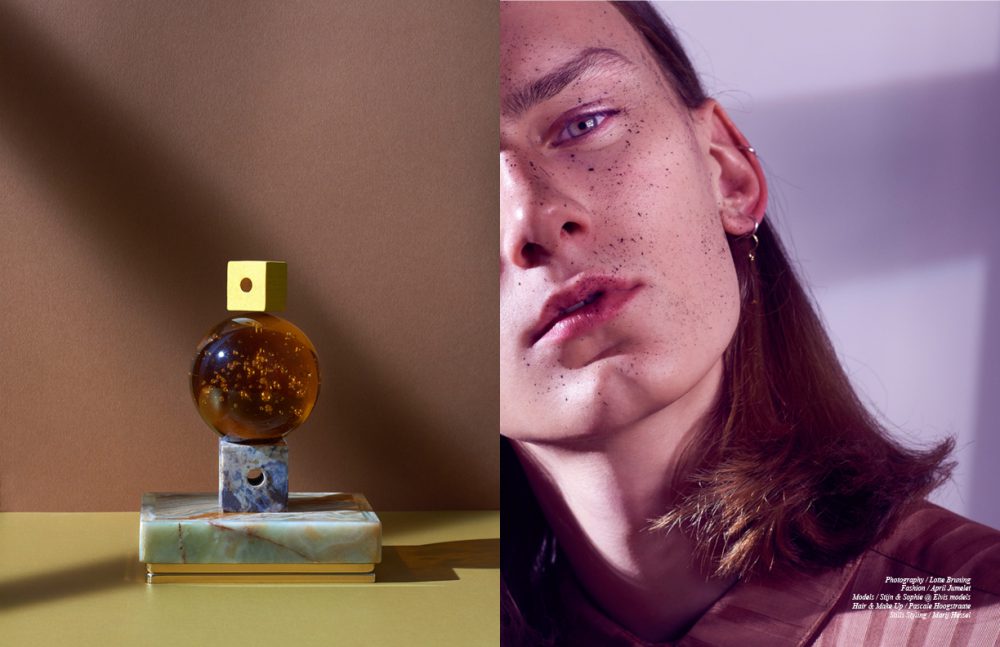 Opposite Stijn wears Shirt / STORM & MARIE Earring / & Other Stories 