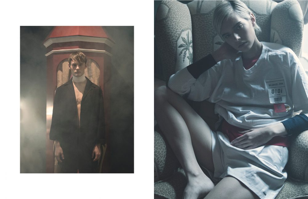 Jacket / Off-white Shorts / Antonio Marras Opposite Knitwear / Tommy Hilfiger T-Shirt / O!O! Shorts / Hilfiger Denim 