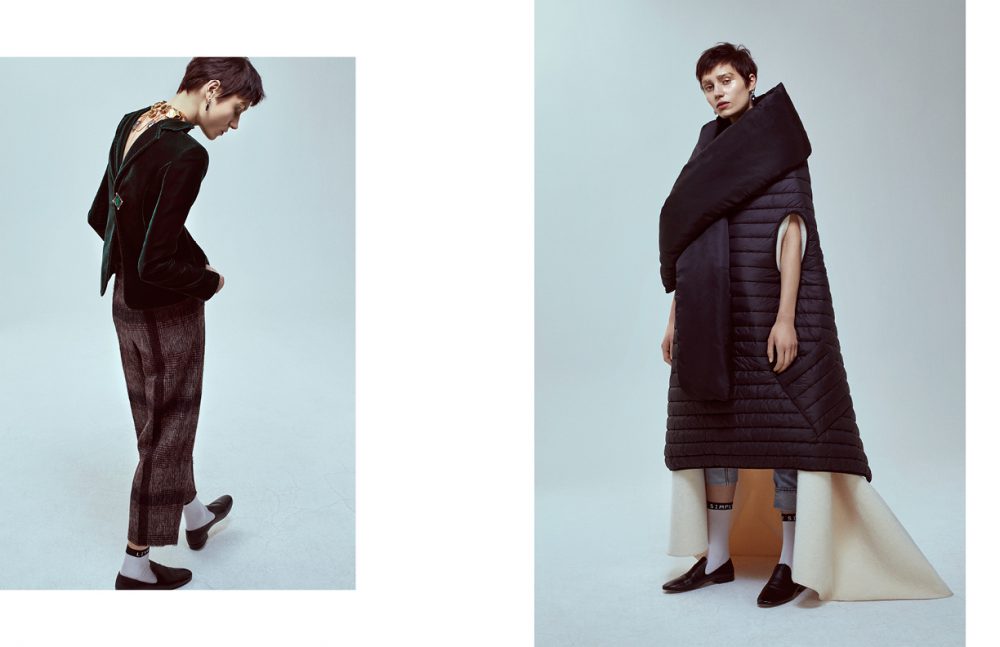 Jacket / Özlem Kaya Trousers / Max Mara Earrings & Necklace / Swarovski Socks / Penti Shoes / COS Opposite Coat / Zeynep Tosun Vest / Vekem Jeans / Sandro Earrings / Swarovski Socks / Penti Shoes / COS