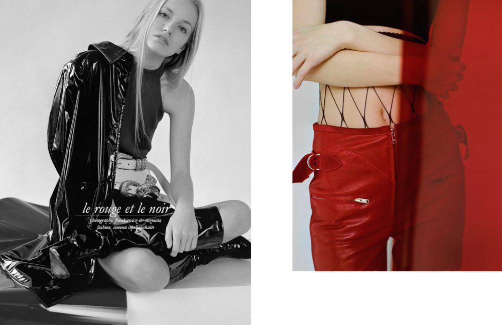 Coat / MM6 Maison Margiela Top / Saint Laurent Belt / Maison Margiela Skirt / Givenchy Shoes / Balenciaga Opposite Top / Michael Lo Sordo Tights / Wolford Trousers / Isabel Marant