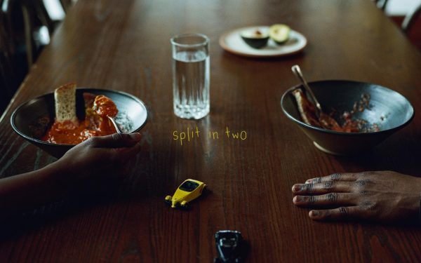 split in two